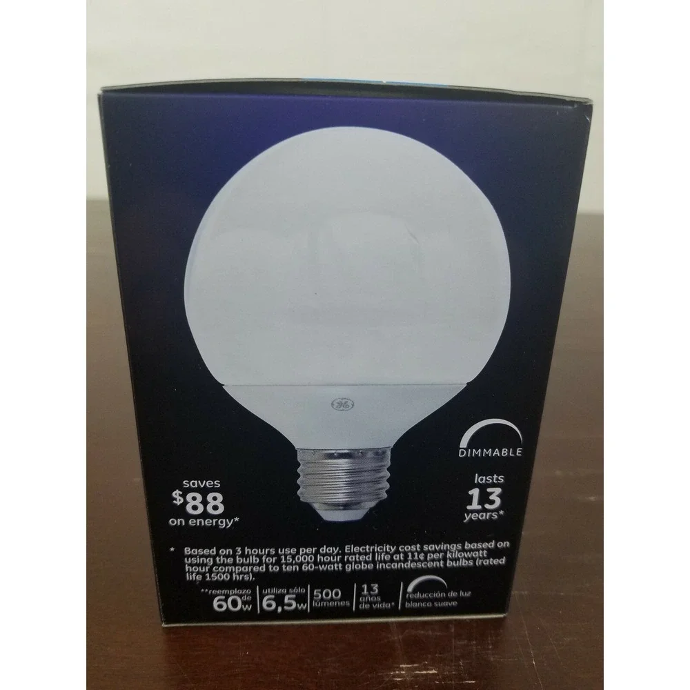 Light Bulb Decorative Globe‎ Frosted Finish LED G25 500 Lumens LOT OF 2